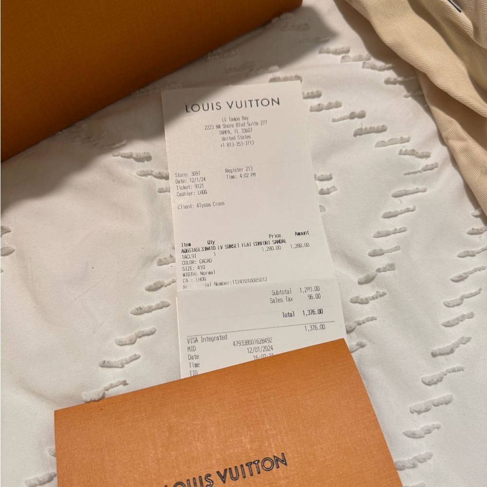 Louis Vuitton Black and Brown Monogram Sandals - Picture 7 of 8